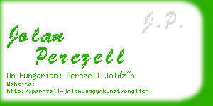 jolan perczell business card